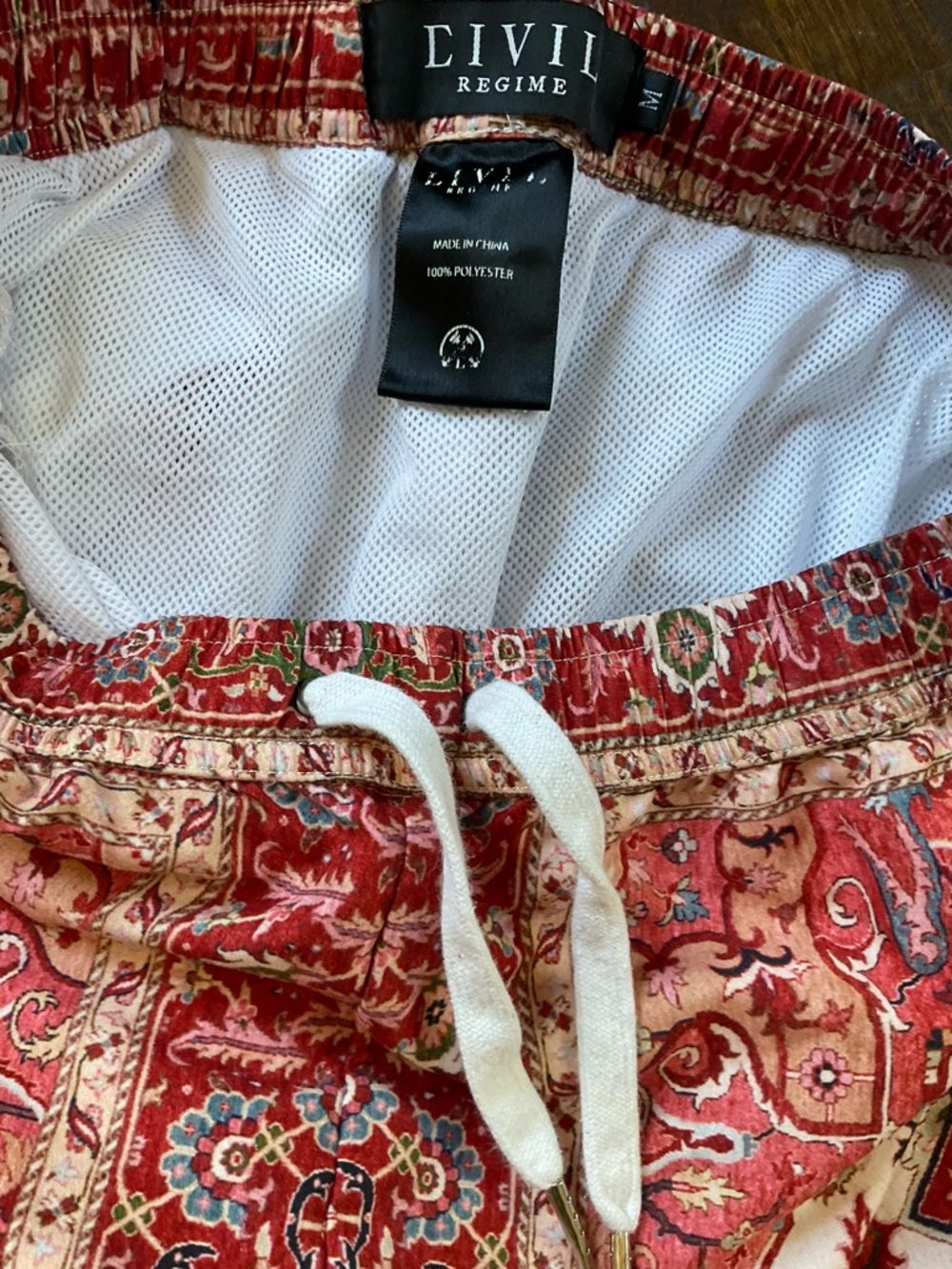 Civil Regime Persian Print Swim Trunks Men’s Medium Resort Luxe Lined Shorts - Picture 16 of 16